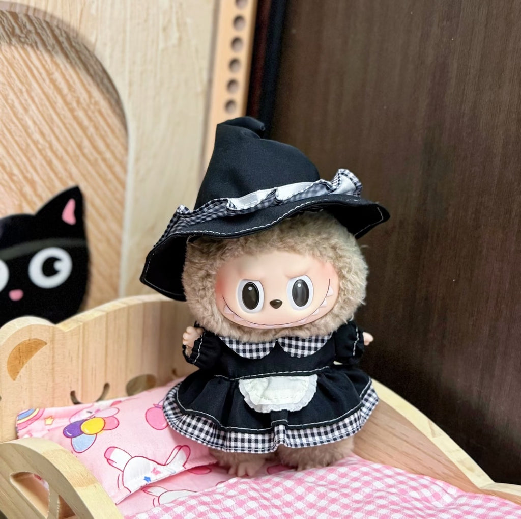 Labubu Black Dress Outfit | Elegant Handmade Doll Clothes - Youcheer Toy （No Doll)