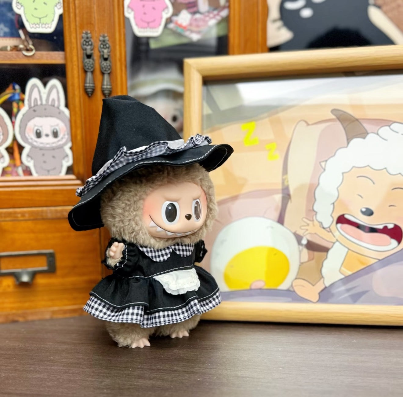 Labubu Black Dress Outfit | Elegant Handmade Doll Clothes - Youcheer Toy （No Doll)