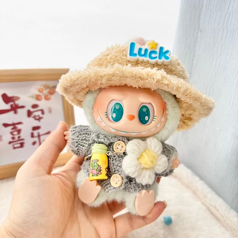 Labubu Comfortable Casual Outfit Set | Handmade 17cm Doll Clothes by Youcheertoy（No doll)